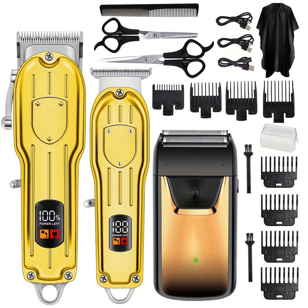 Men'S Grooming Gift Set - Tondeuse à cheveux professionnelle avec écran