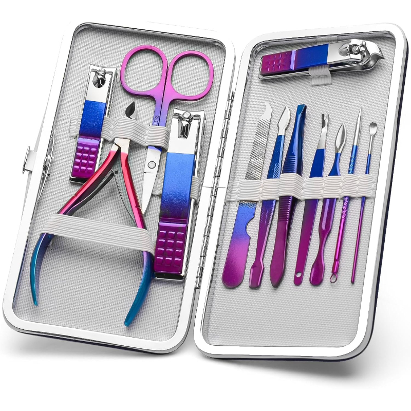 Nail Care Kit Mens - Kit de manucure et pédicure, coupe-ongles,