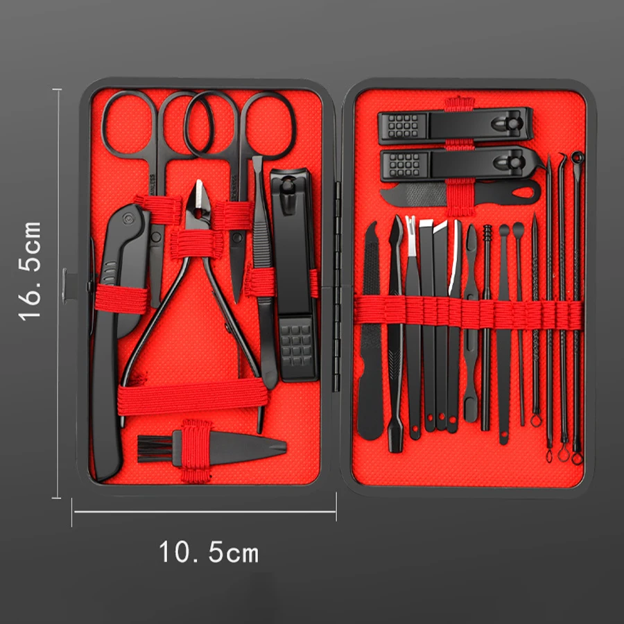 Nail Care Kit Mens - Kit de coupe-ongles professionnel 7-24 pièces