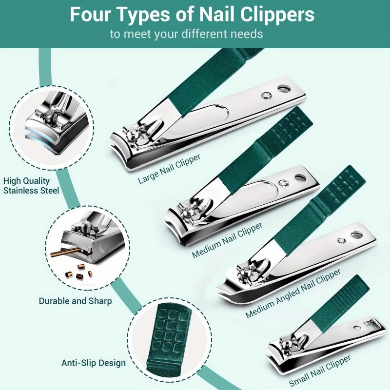 Nail Care Kit Mens - Kit de manucure professionnel en acier