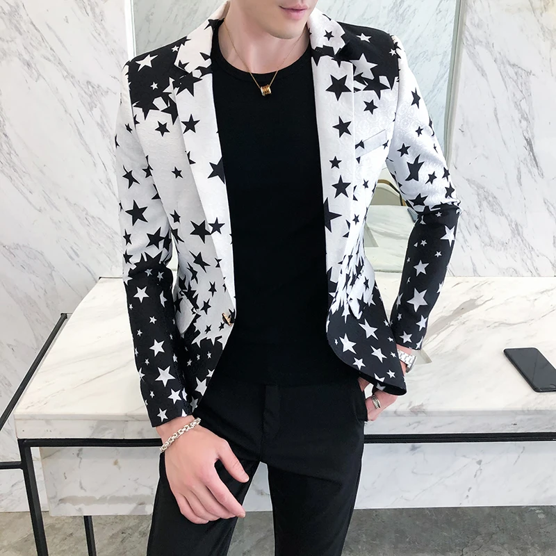 Blazers ajustés à imprimé étoi - Men'S Grooming Brands avis et prix